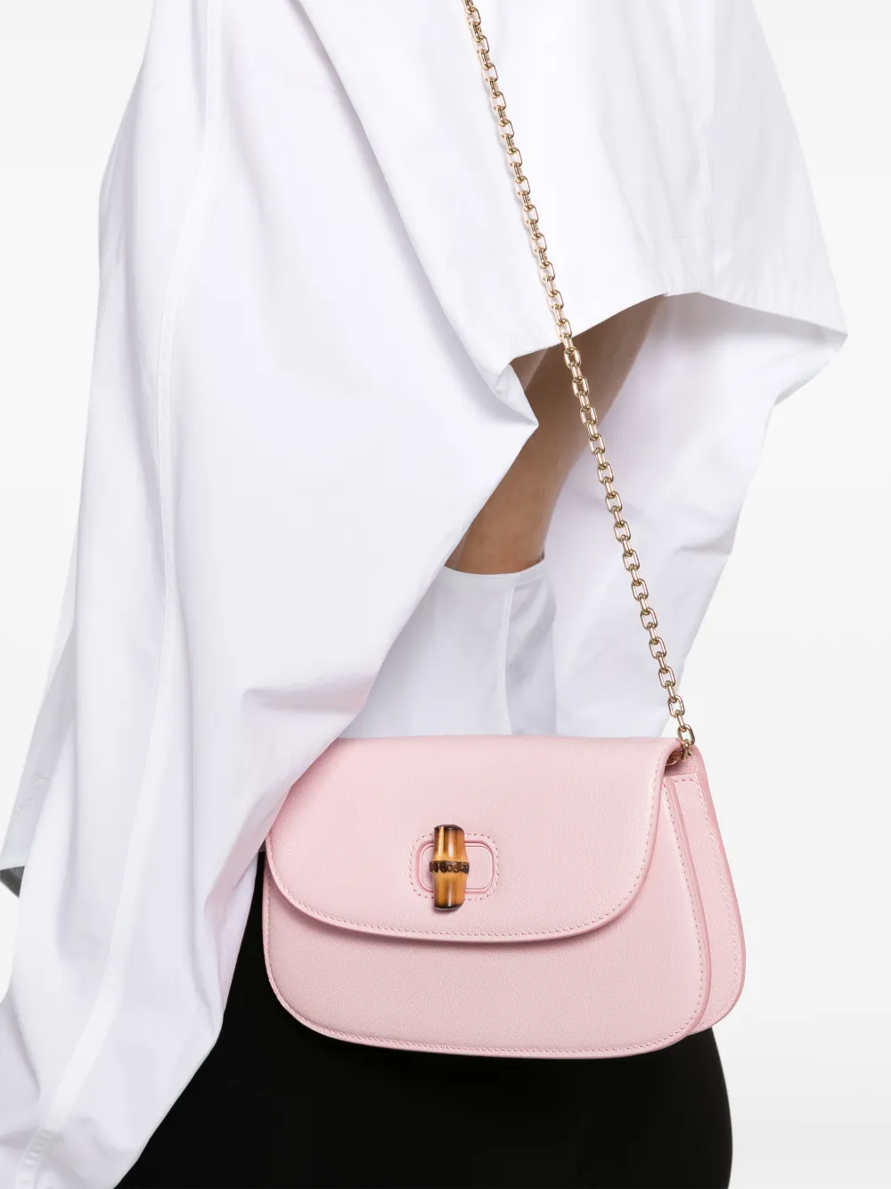Gucci Bamboo clutch bag Roze