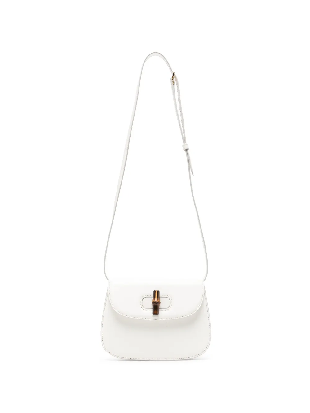 Gucci mini Bamboo leather shoulder bag - Bianco