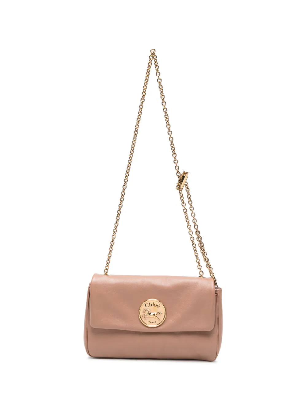 Chloé mediun Heritage grained leather cossbody bag - Rosa