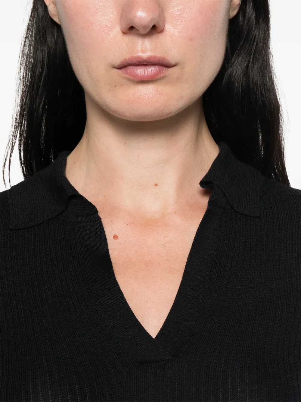 Max Mara Polotrui van kasjmier en zijde Zwart