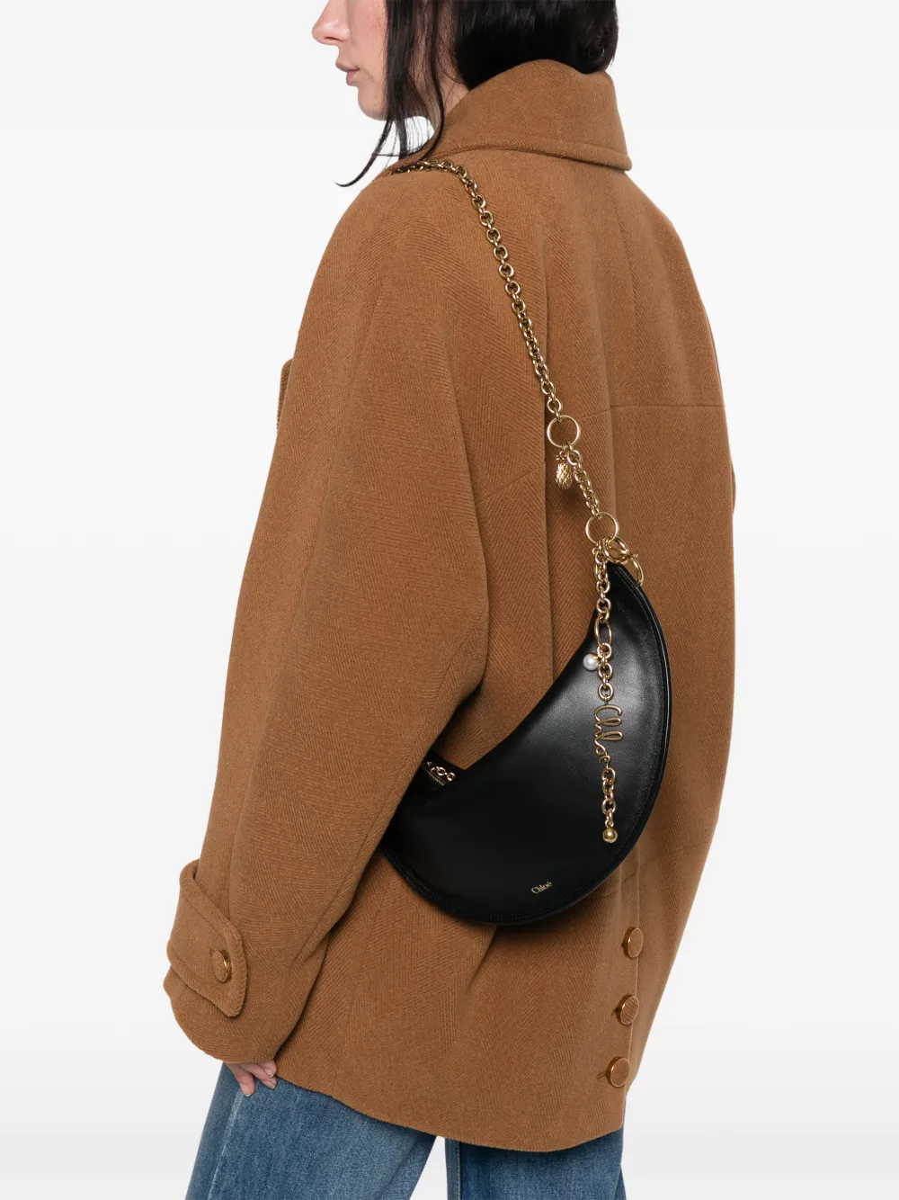 Chloé Icons leren schoudertas Zwart