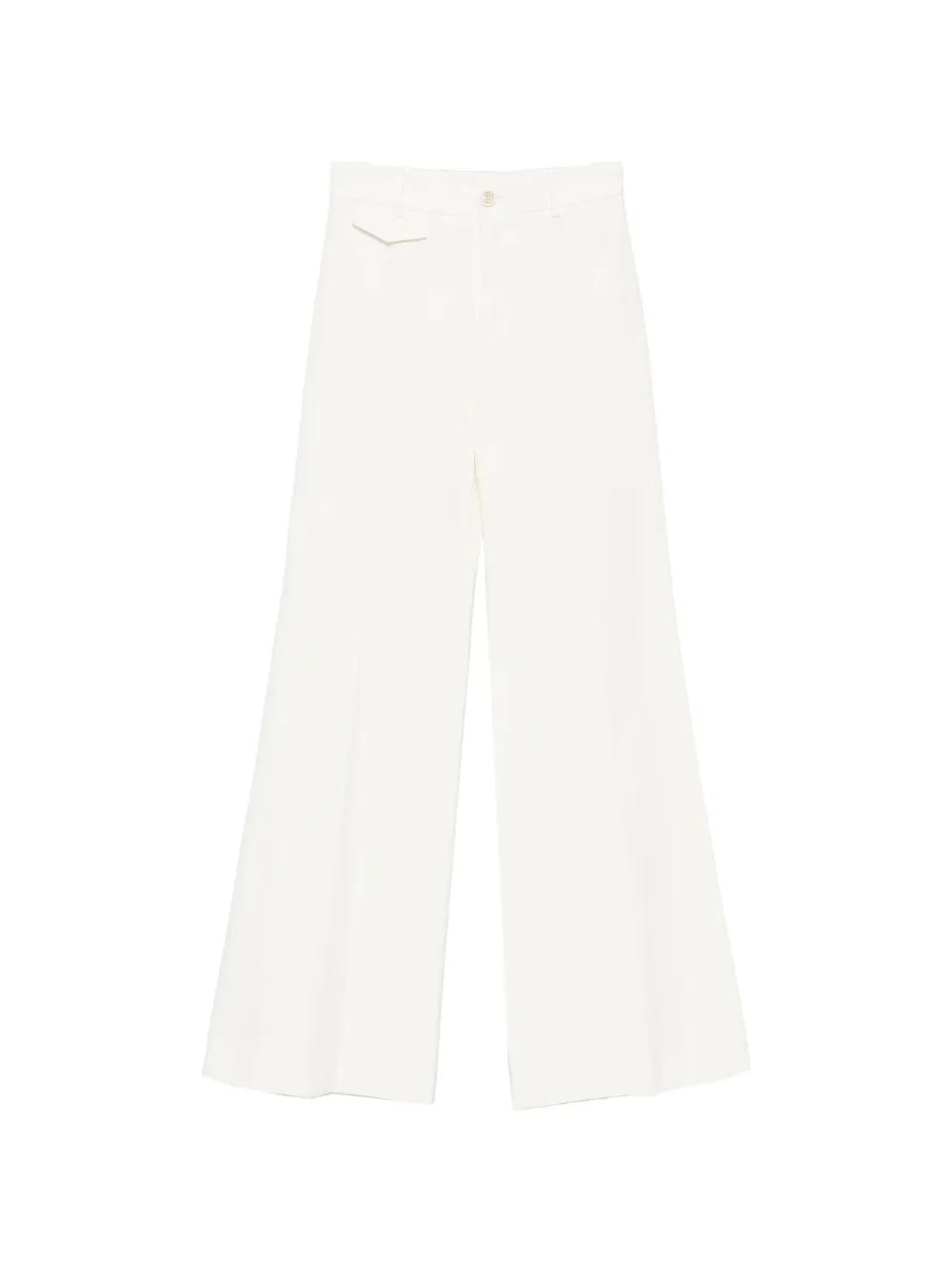 Chloé high-rise flared trousers - Weiß