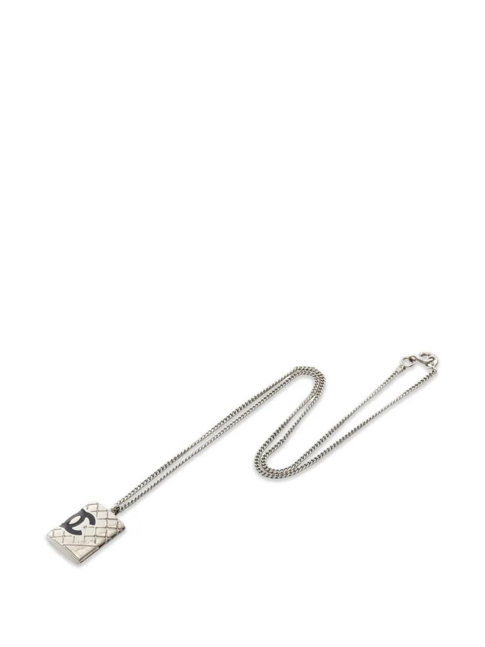 CHANEL Pre-Owned Collana con pendente Cambon Ligne 2005 - Argento