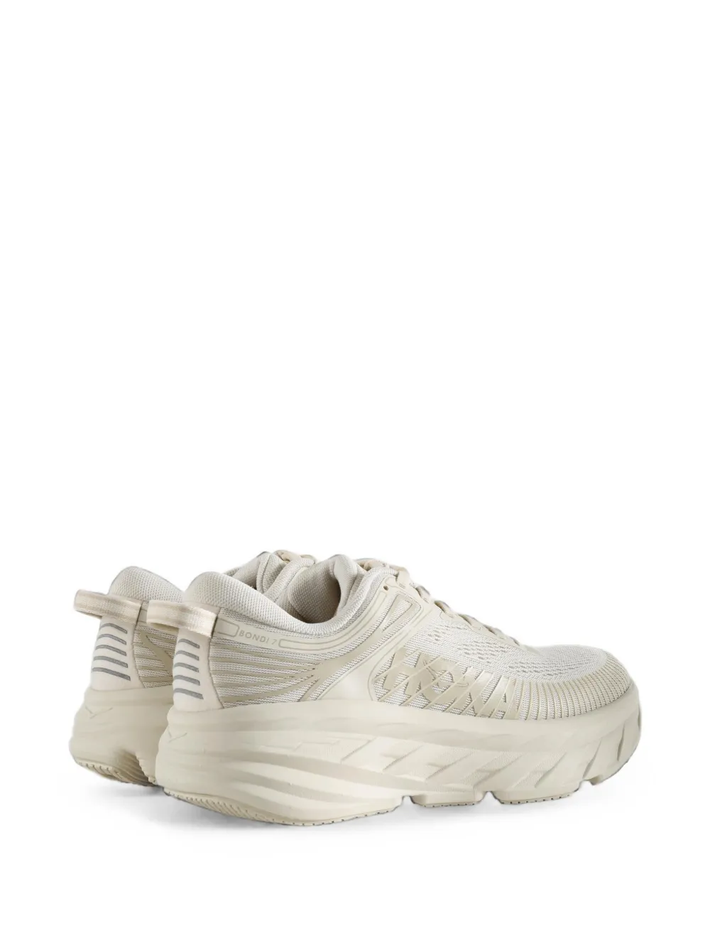 HOKA Bondi 7 panelled low-top sneakers Beige
