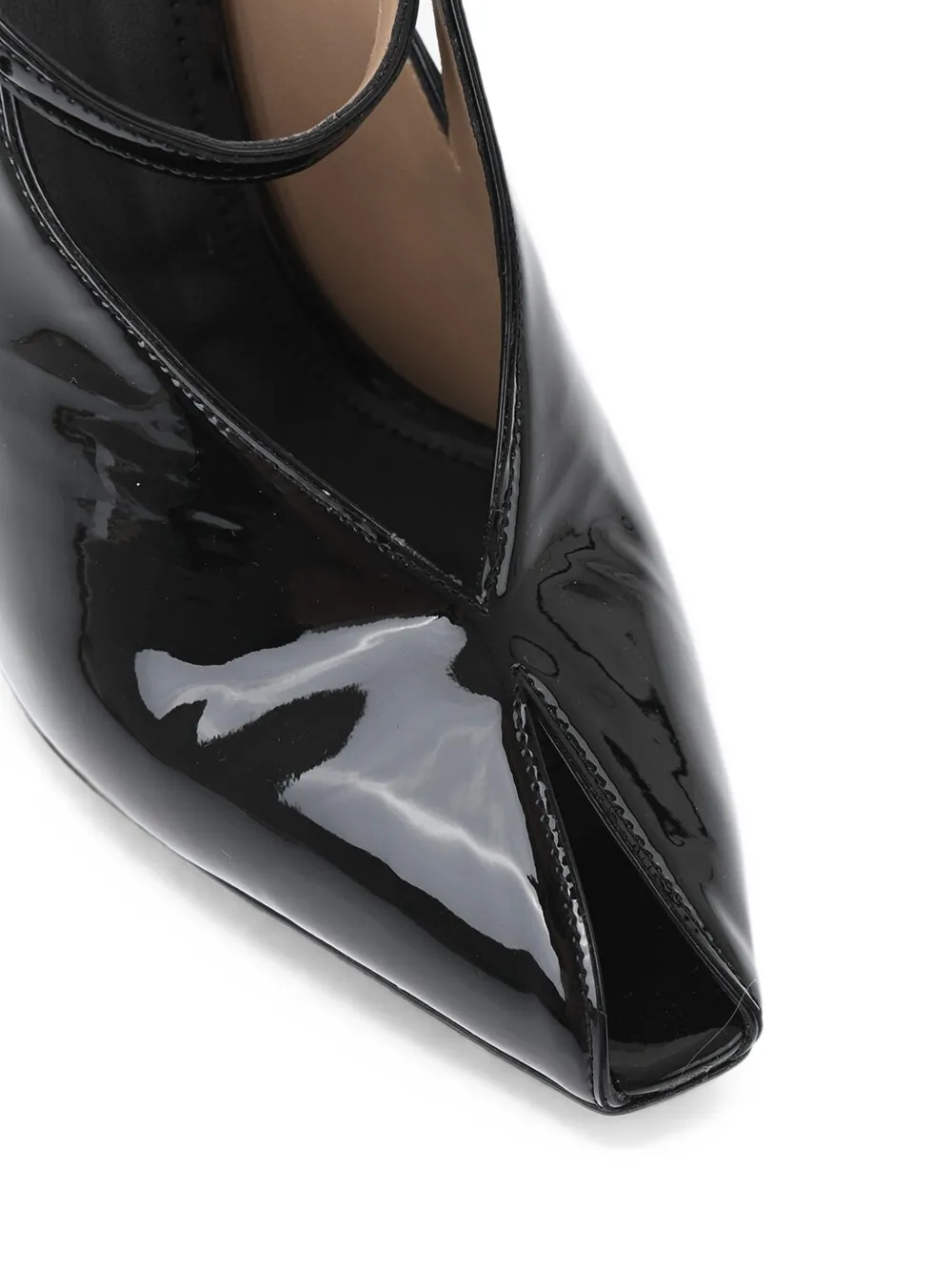 Ferragamo leather wedge sandals Zwart