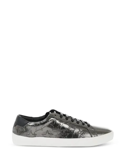 Saint Laurent Court star-patch crackle-effect sneakers