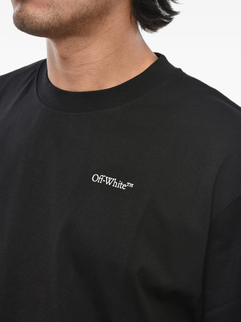 Off-White Scribble Diag logo-print T-shirt Zwart