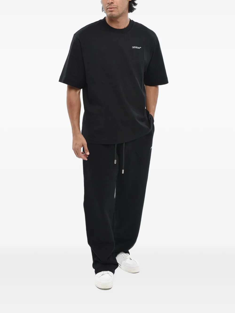 Off-White Scribble Diag logo-print T-shirt Zwart