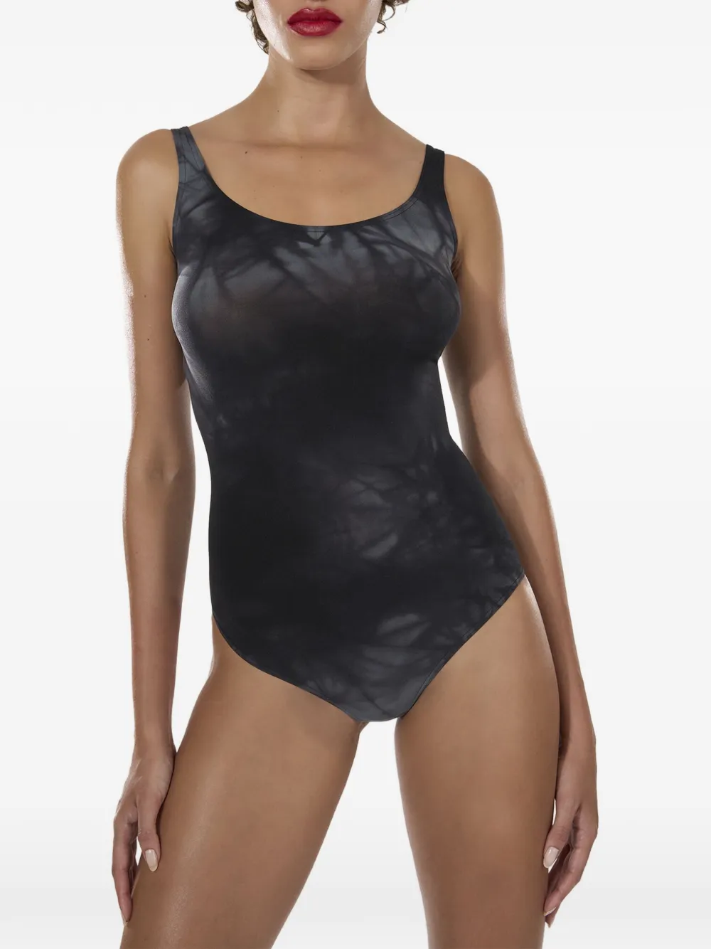 Wolford Fatal body met tie-dye print Zwart