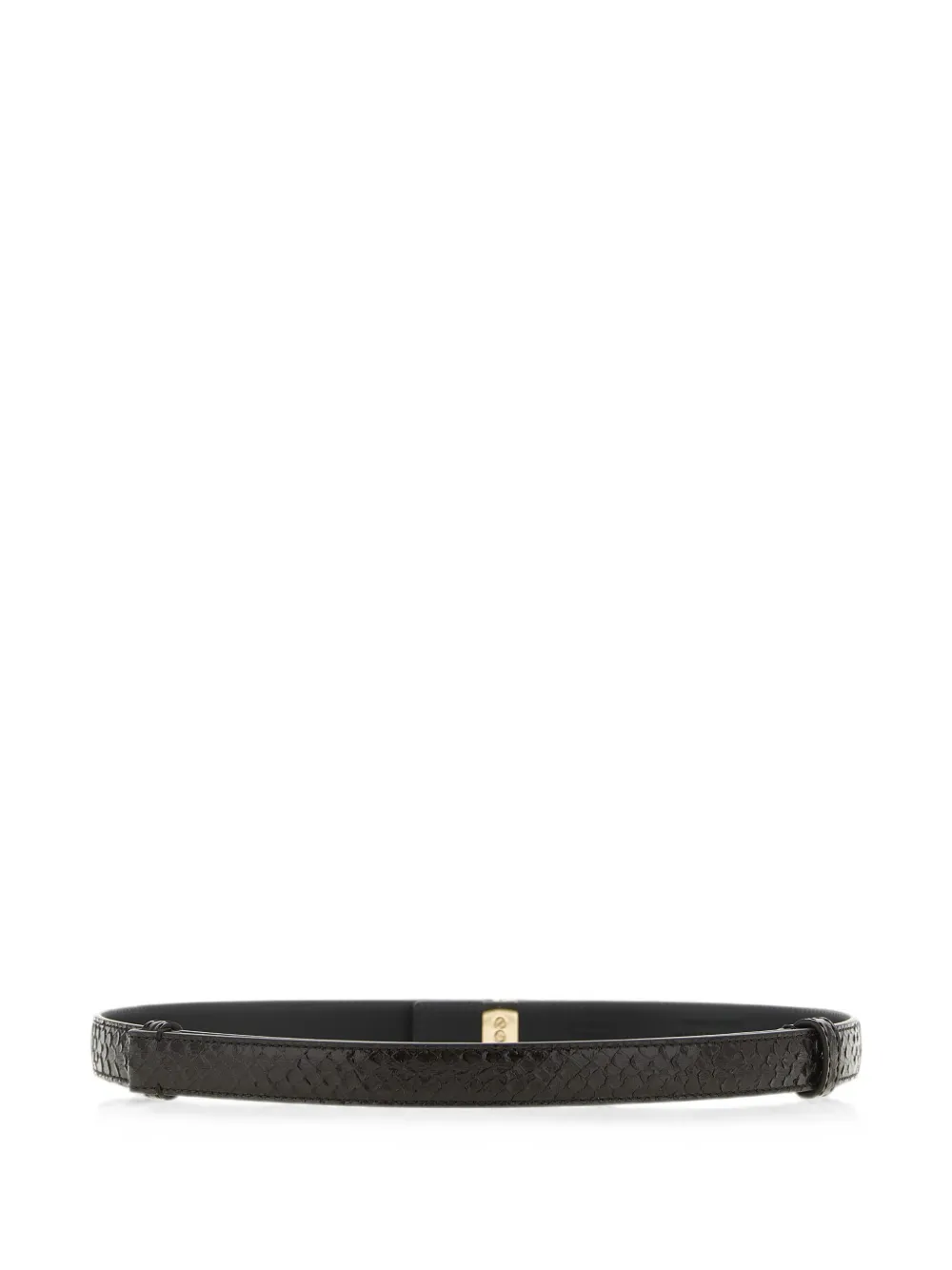 TOM FORD T Latch riem met python-effect Bruin