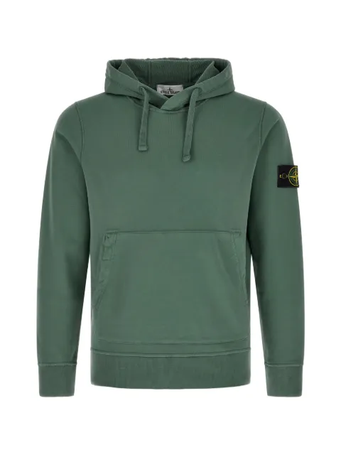 Stone Island organic-cotton fleece hoodie