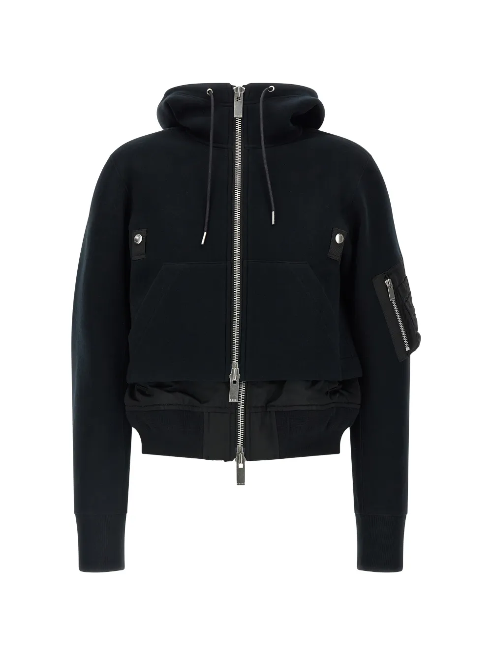 sacai Sponge double-layer bomber jacket - Schwarz