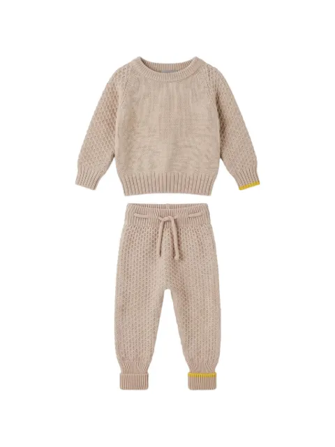 Gensami kids honeycomb-knit trousers set