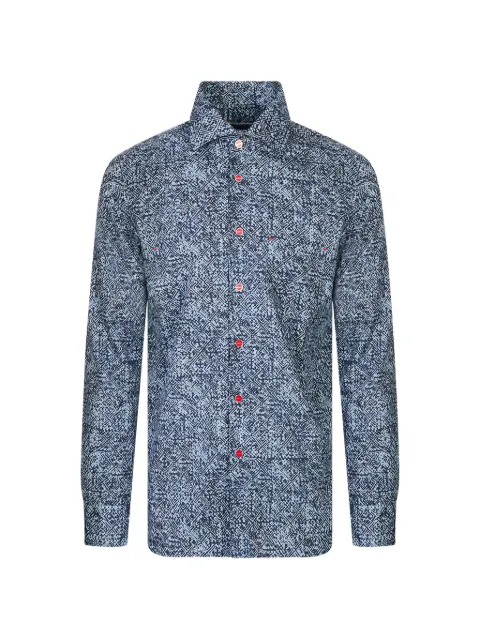 Kiton geometric-print shirt