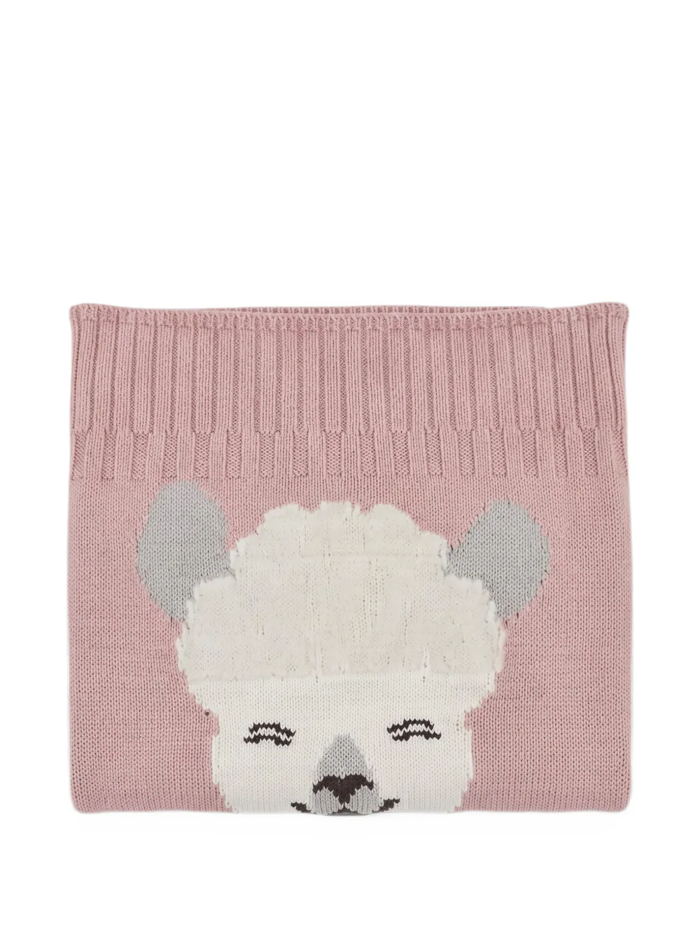 Gensami kids alpaca-intarsia knitted blanket - Rosa