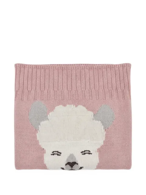 Gensami kids alpaca-intarsia knitted blanket