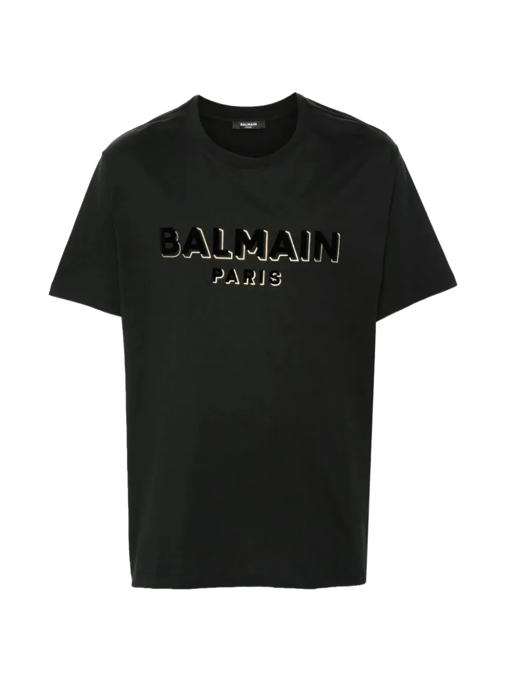 Balmain logo-print cotton T-shirt - Schwarz