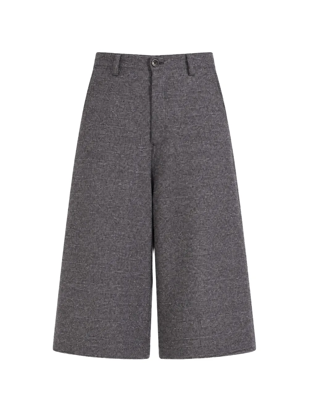 Société Anonyme horizontal-stripe wool shorts - Grigio