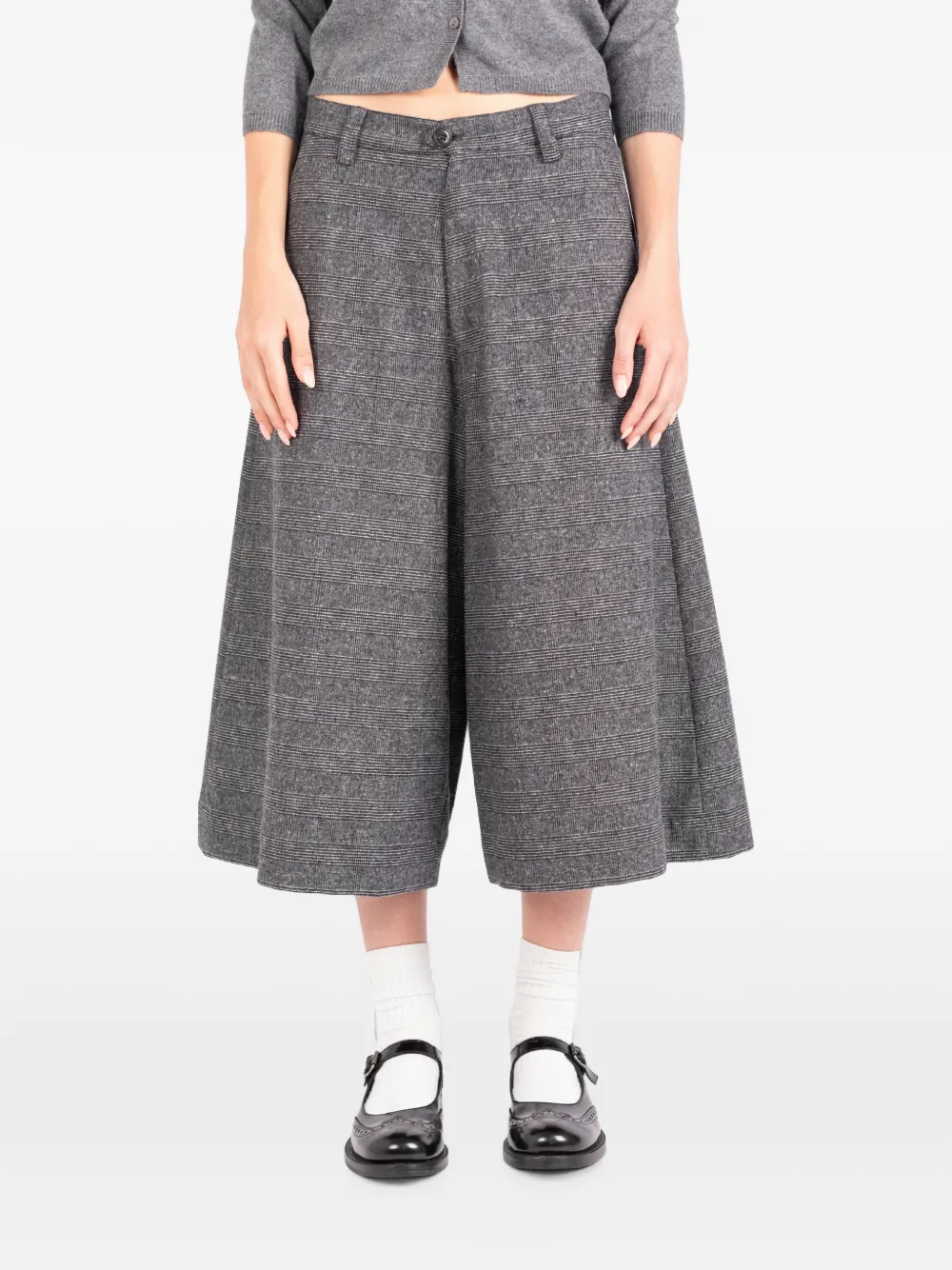 Société Anonyme Wollen shorts met horizontale streep Grijs