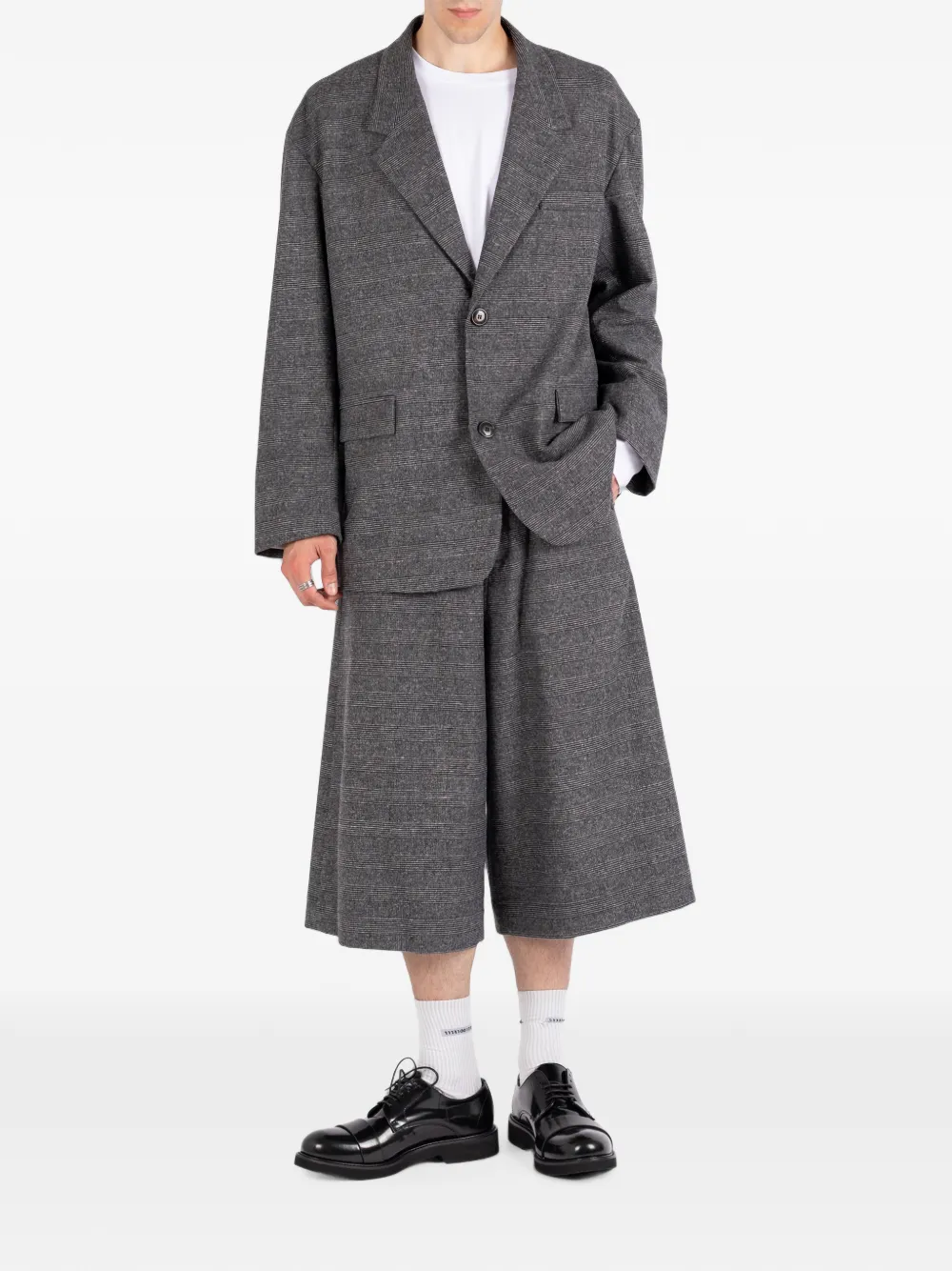 Société Anonyme Geruite wollen blazer Grijs