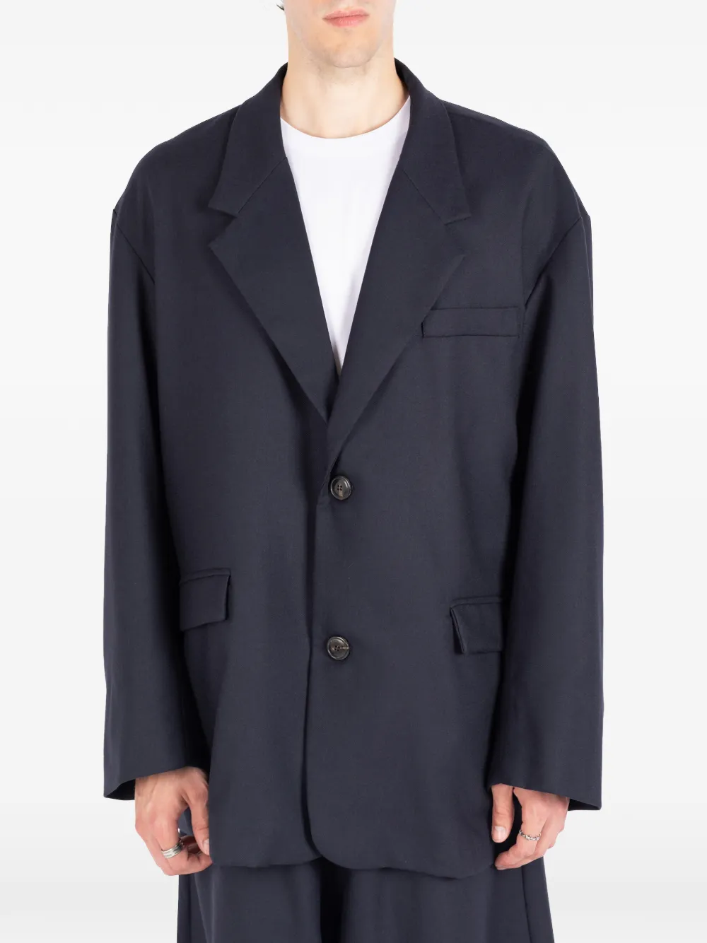 Société Anonyme Oversized wollen blazer Blauw