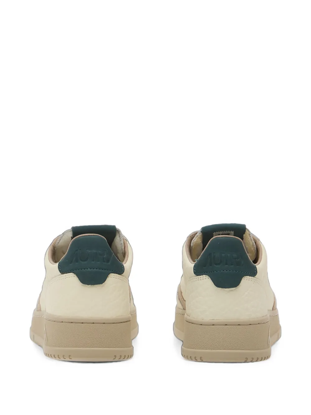 Autry Medalist Low perforated leather sneakers Beige