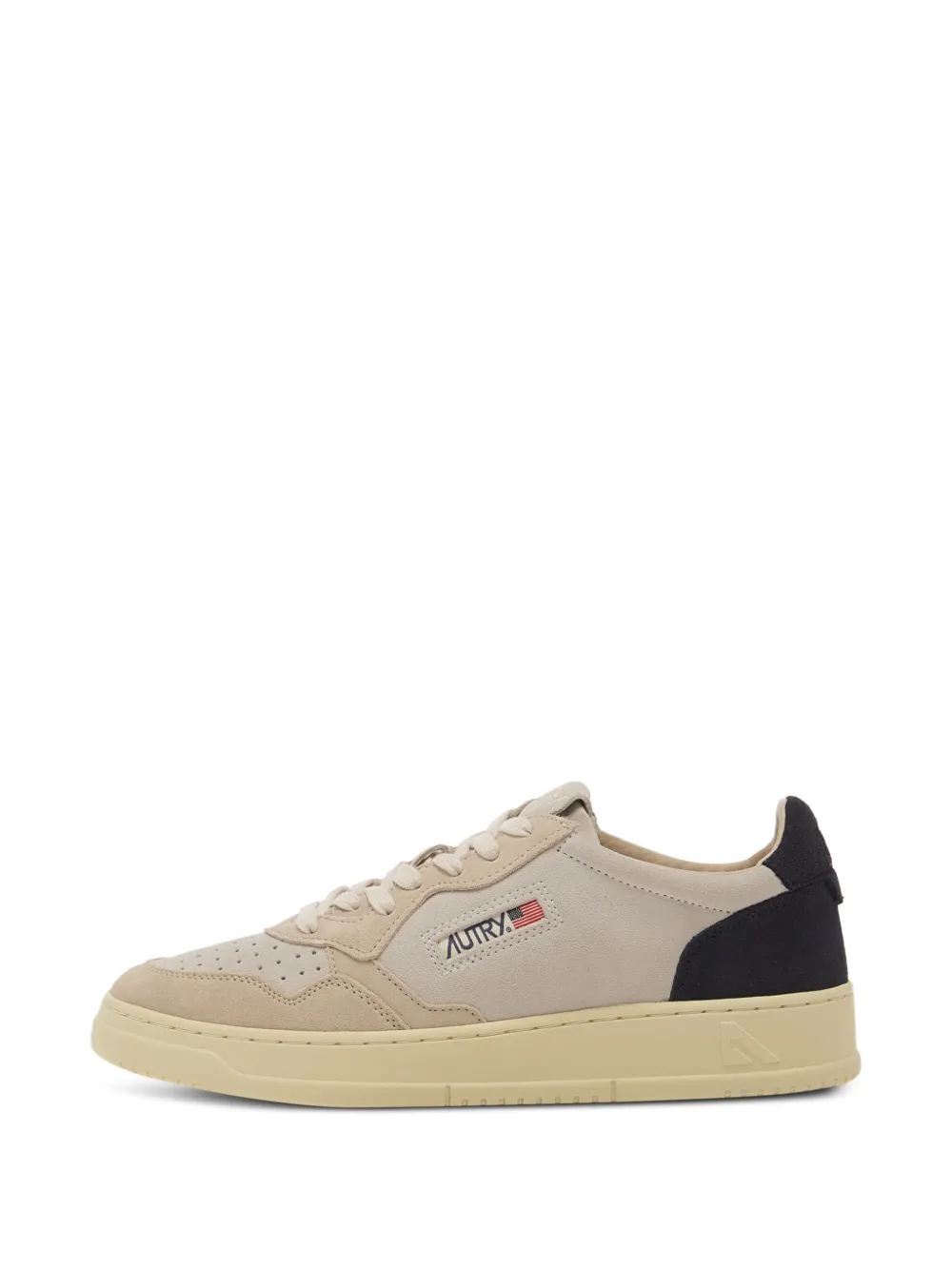 Autry Medalist Low driekleurige sneakers in suède Beige