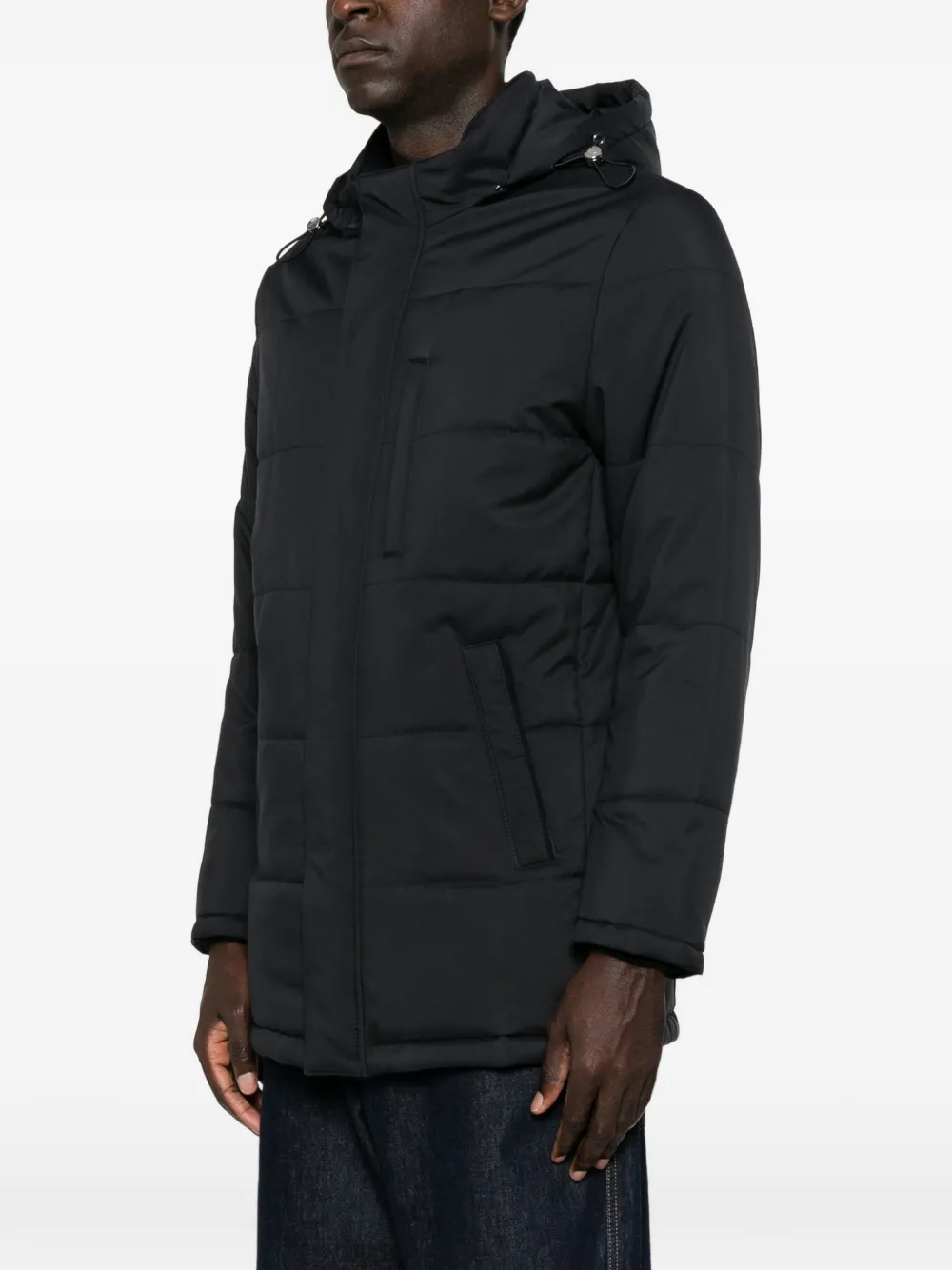 Barba Taico gewatteerde jas met capuchon Blauw