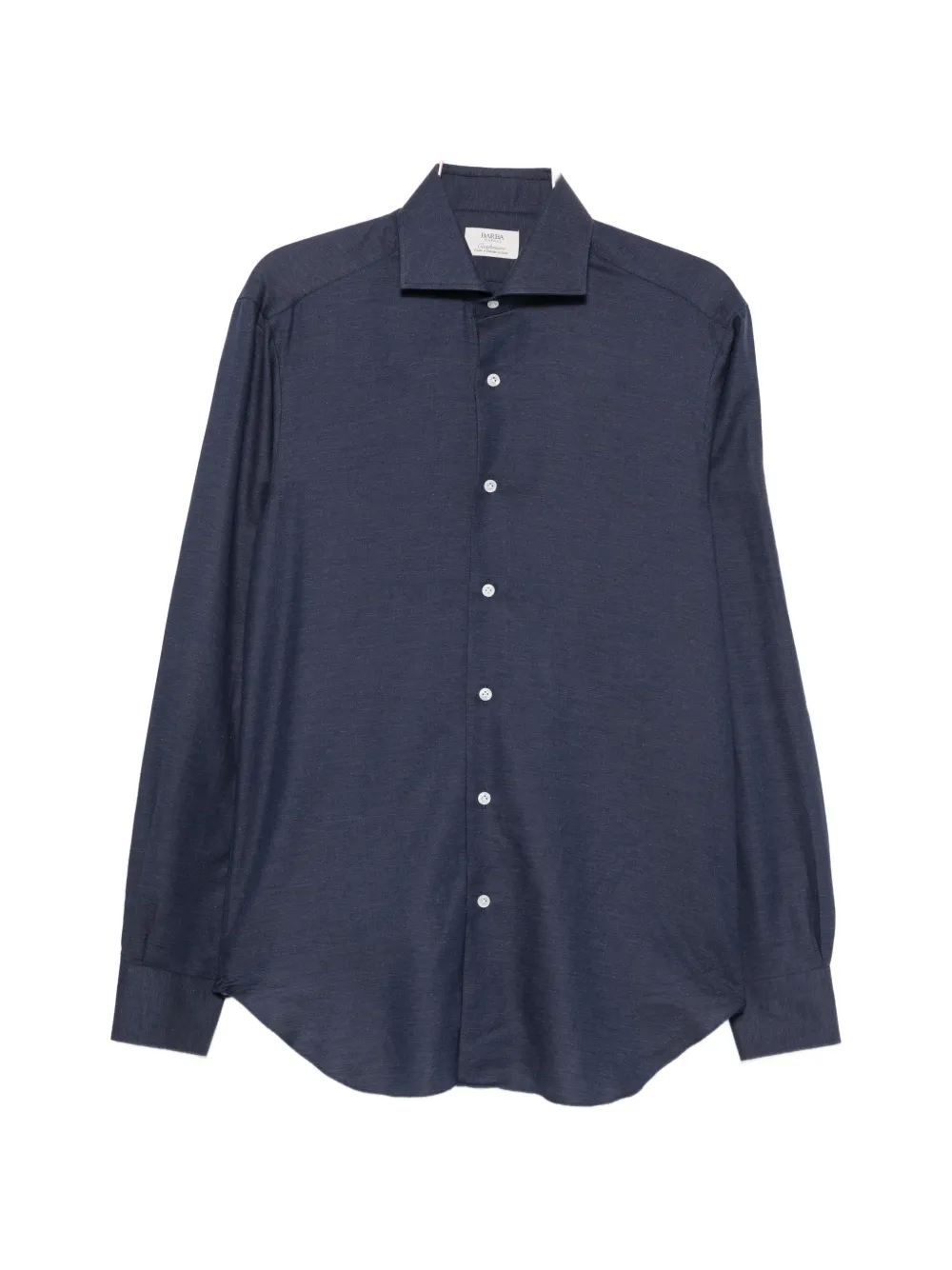 Barba spread-collar button-up shirt - Blau