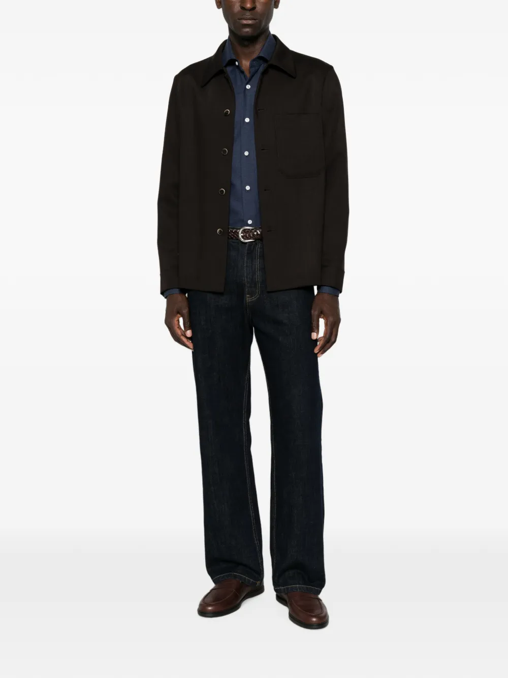 Barba Button-down overhemd Blauw