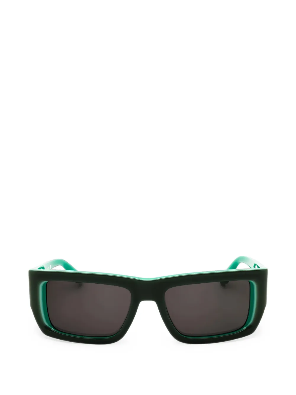 Off-White Prescott rectangle-frame sunglasses - Verde