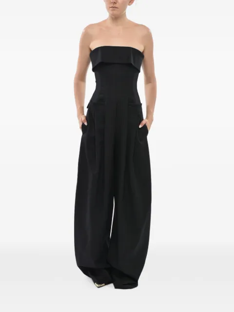 DSQUARED2 strapless wide-leg wool jumpsuit