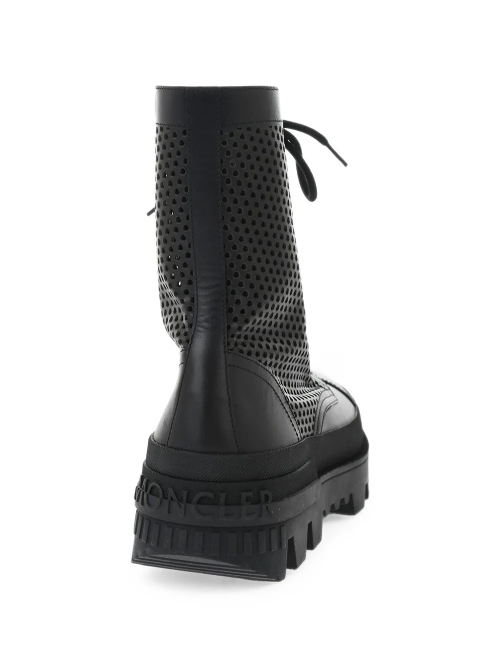 Moncler Carinne laser-cut combat boots Zwart