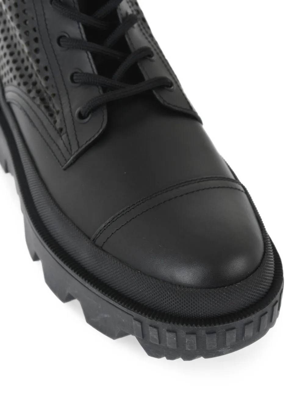 Moncler Carinne laser-cut combat boots Zwart