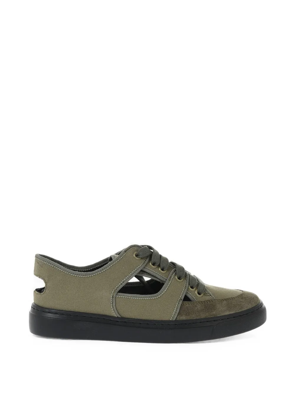 Fabiana Filippi cut-out low-top sneakers Groen