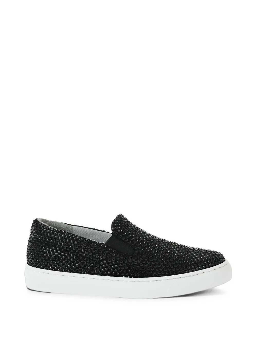 Fabiana Filippi rhinestone-embellished slip-on sneakers - Schwarz