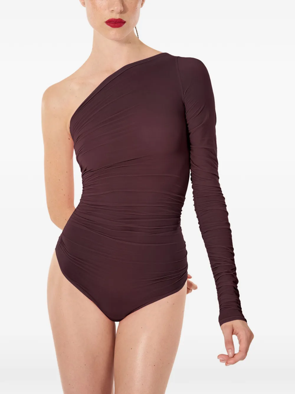 Wolford Gedrapeerde asymmetrische body Paars