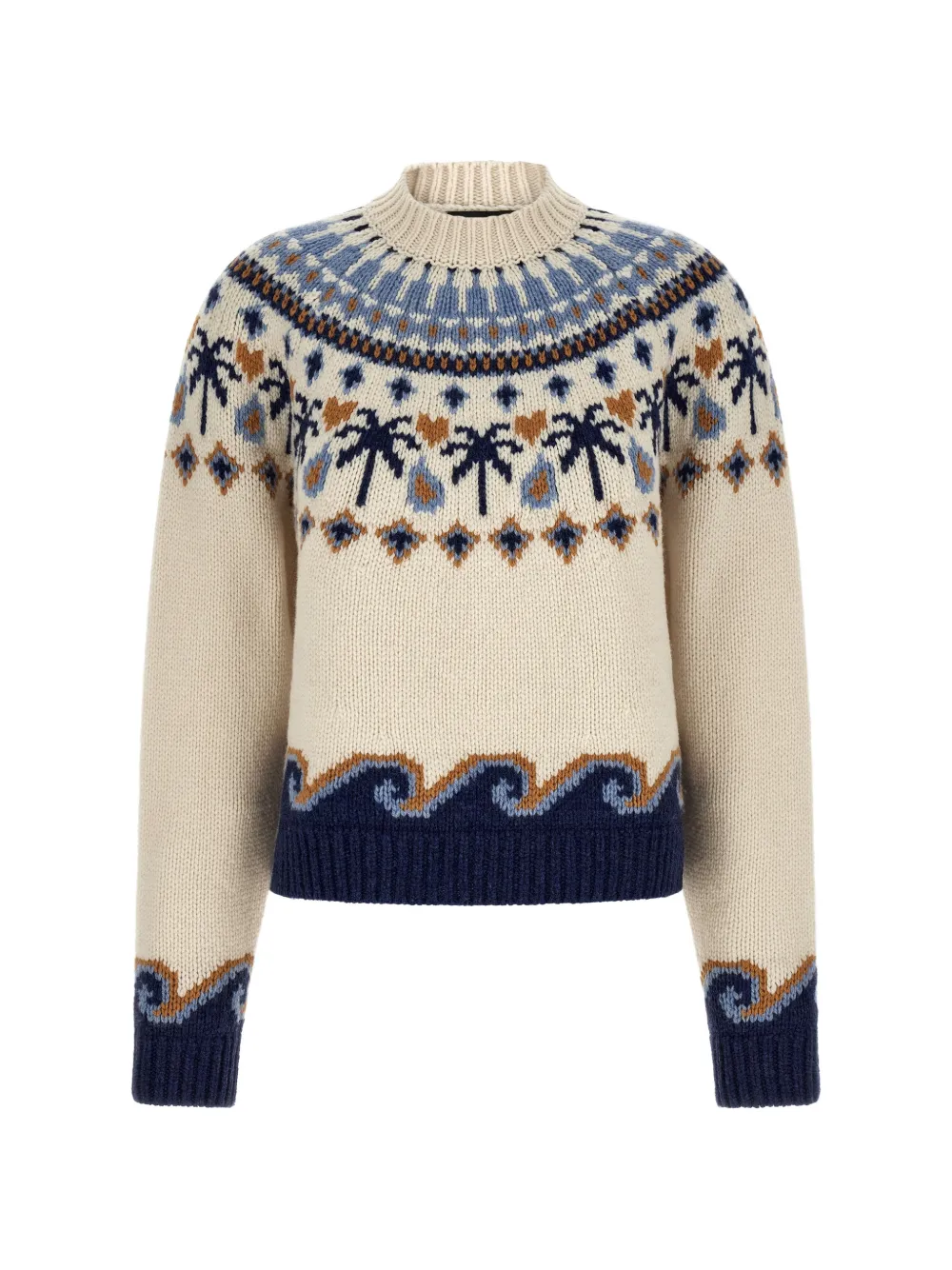 Alanui Sweet Winter jacquard-knit sweater - Toni neutri