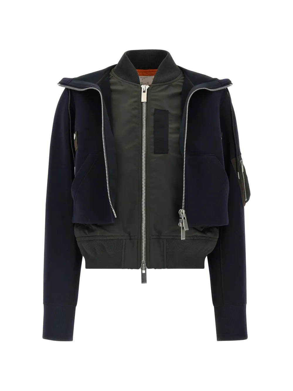 sacai Sponge hoodie met dubbele laag Blauw