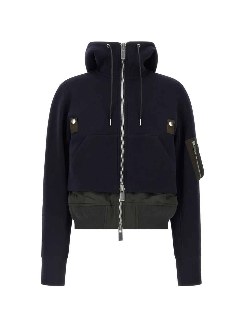 sacai Felpa Sponge con cappuccio - Blu