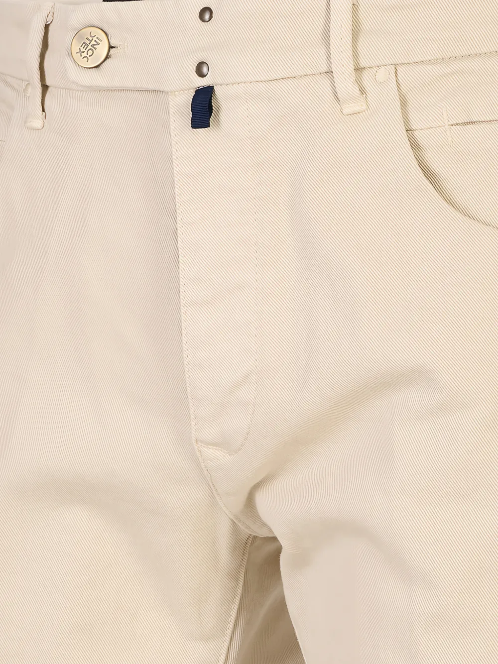 Incotex Broek met logopatch Beige