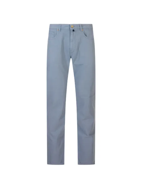 Incotex logo-patch straight-leg jeans