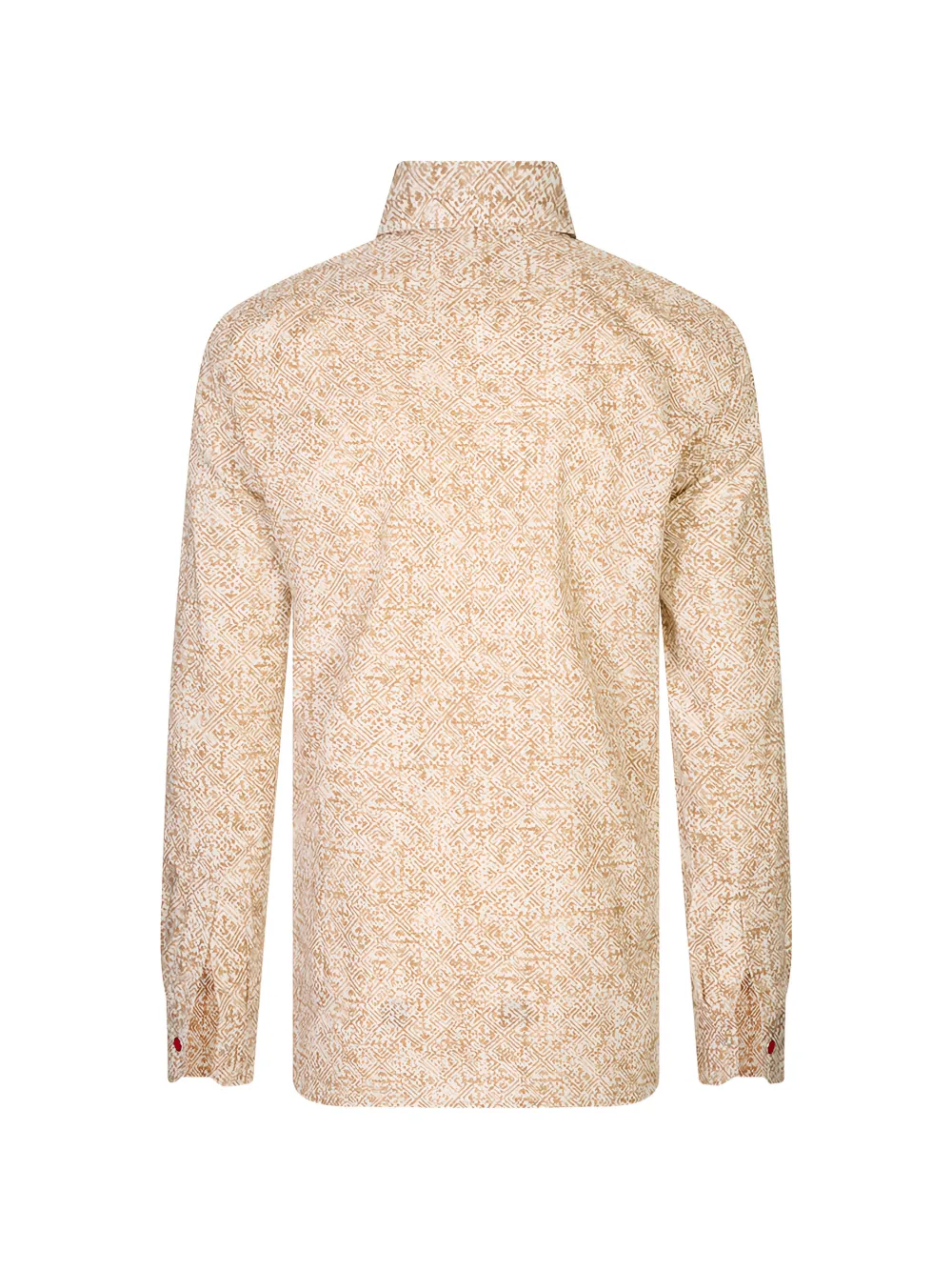 Kiton geometric-print shirt Beige
