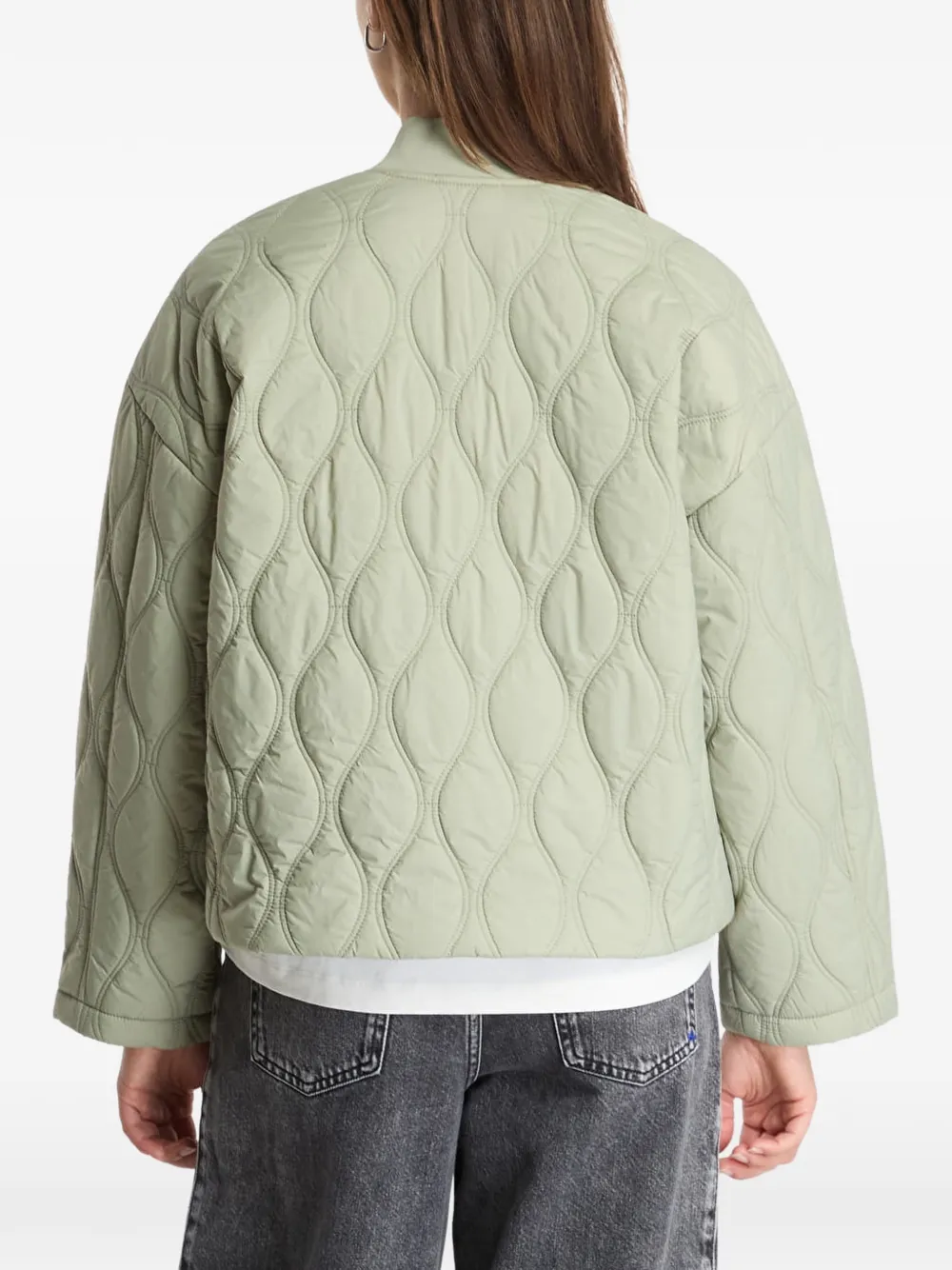 Karl Lagerfeld Jeans Bomberjack met logoprint Groen