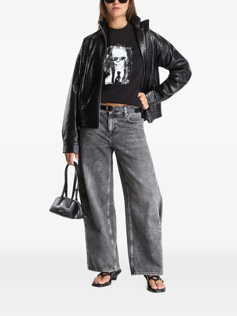 Karl Lagerfeld Jeans T-shirt met grafische print Zwart