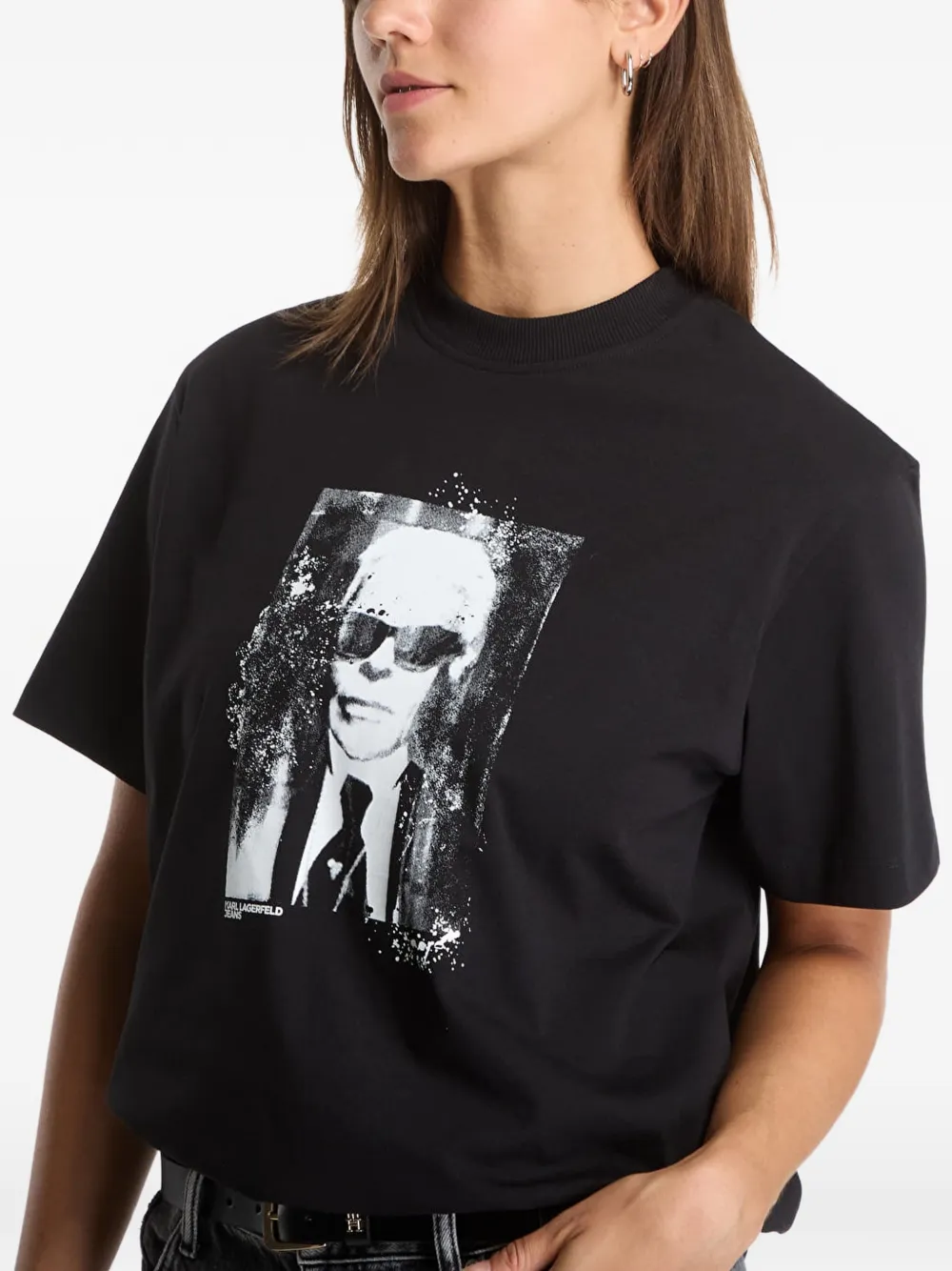 Karl Lagerfeld Jeans T-shirt met grafische print Zwart