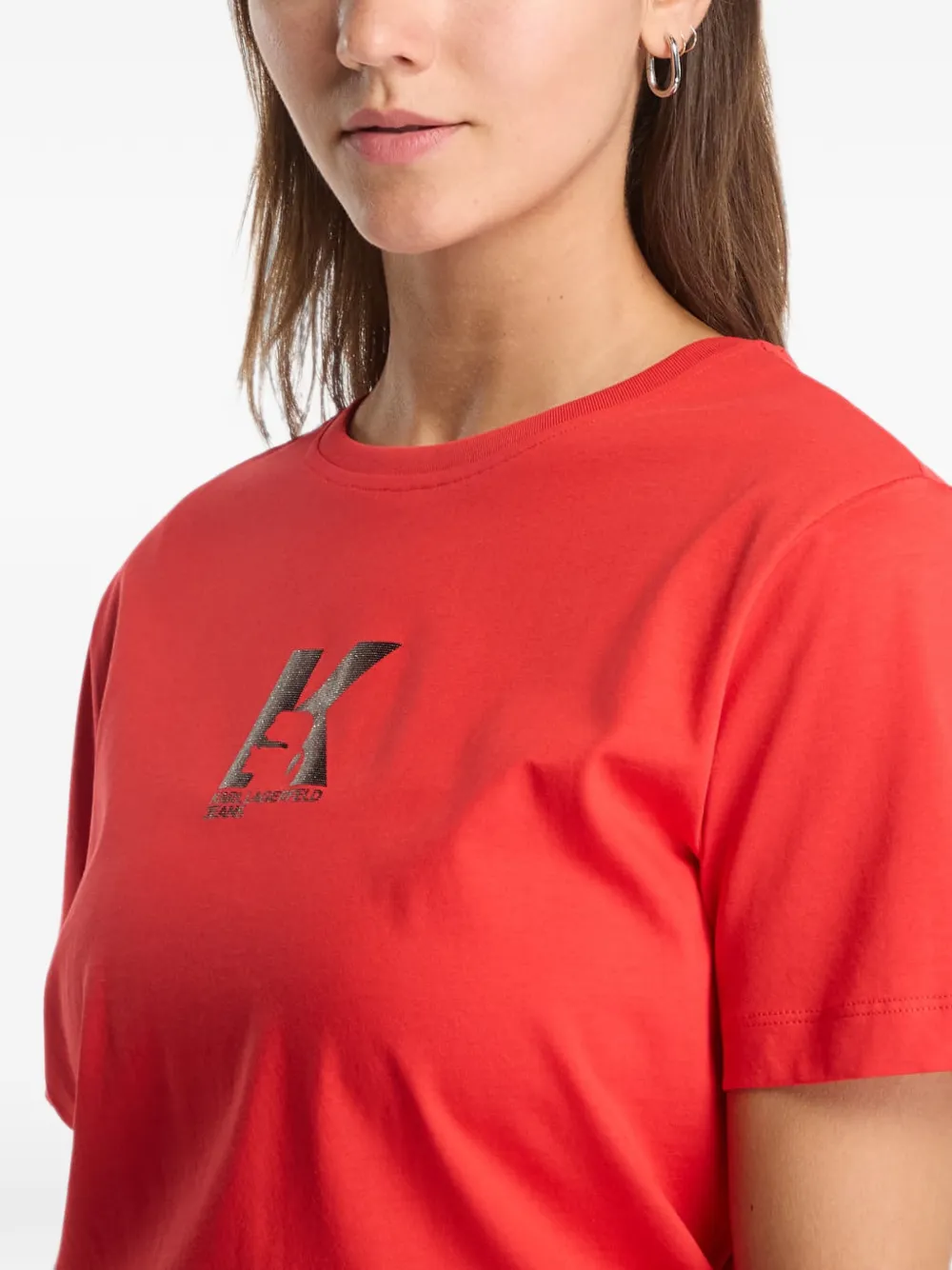 Karl Lagerfeld Jeans T-shirt met K-logoprint Rood