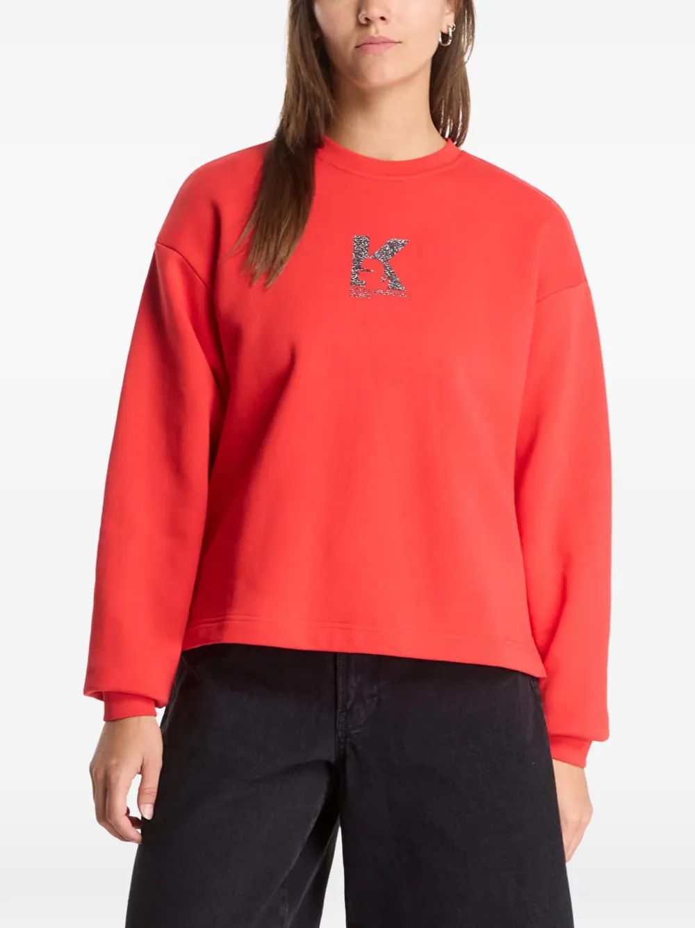 Karl Lagerfeld Jeans K ogo-print crew-neck sweater - Rot