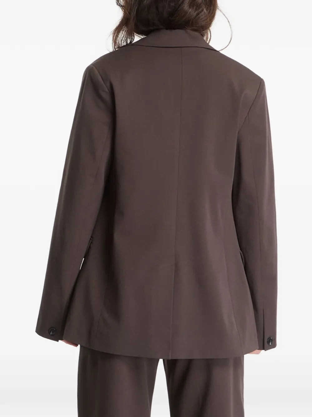 SAMSOE Saheaven blazer met enkele rij knopen Bruin