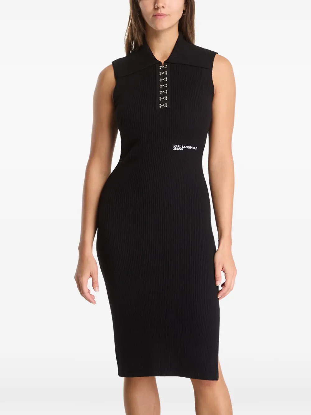 Karl Lagerfeld Jeans ribbed-knit sleeveless midi dress